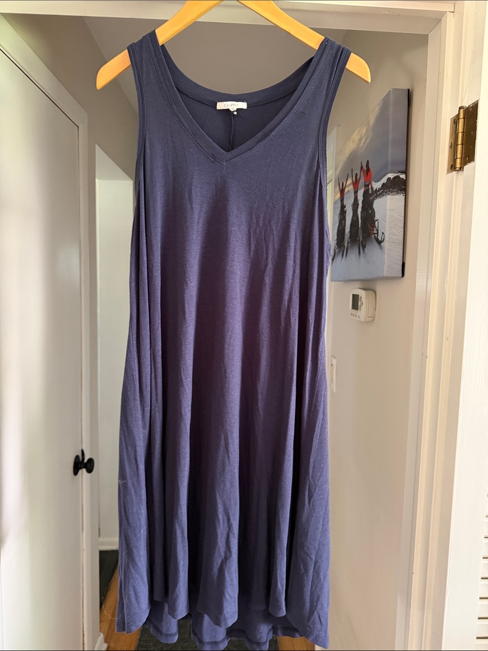 Z Supply Navy V-Neck Swing Tunic